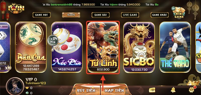 Game Tứ Linh IWIN đầy sức hút